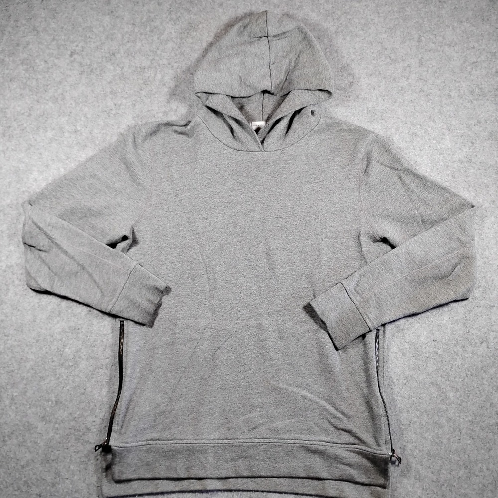 John Elliott Mens Villain Hoodie Heather Grey Side Zip Pullover Size 4 XL